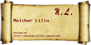 Melcher Lilla névjegykártya